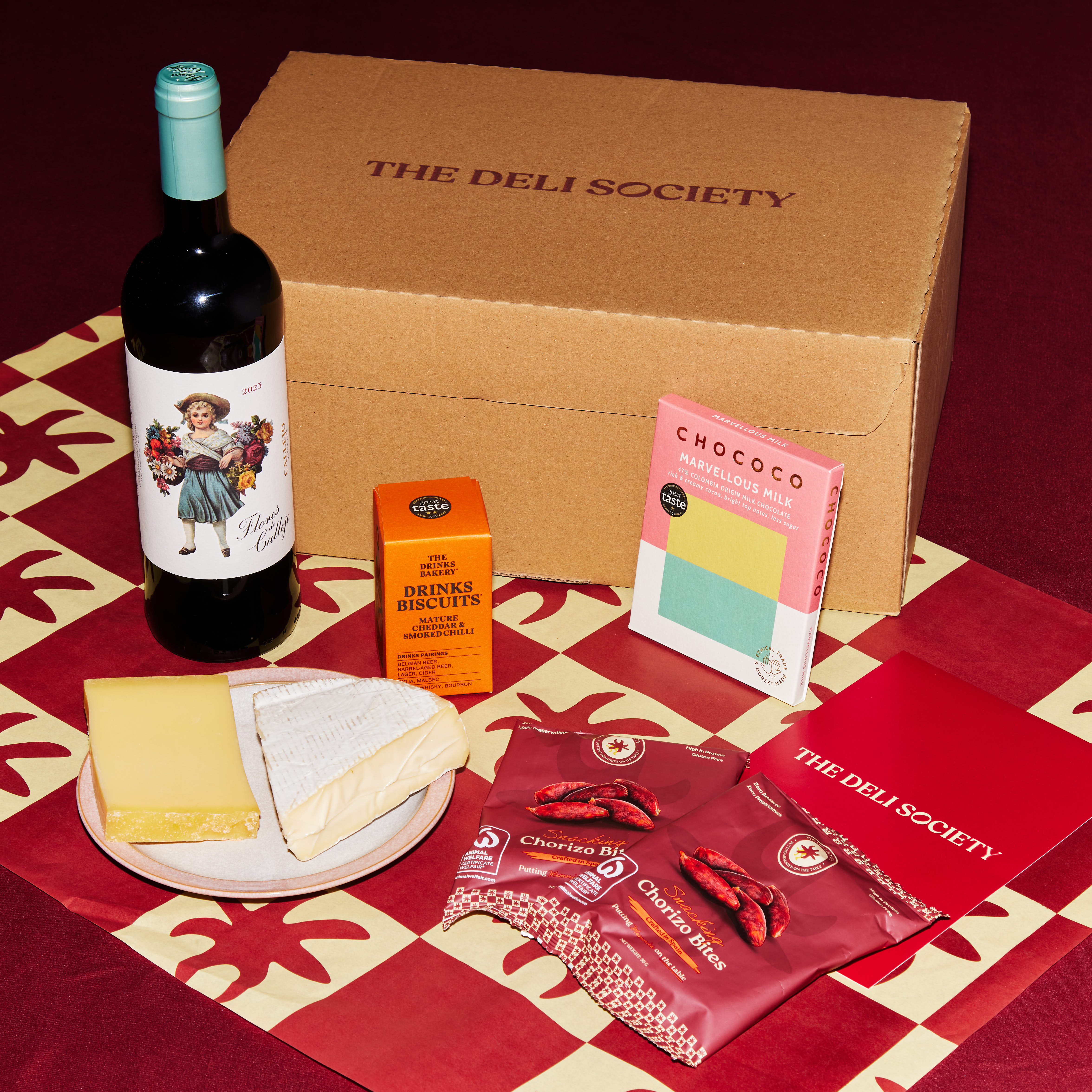 Red wine, Cheese and Charcuterie Gift Hamper